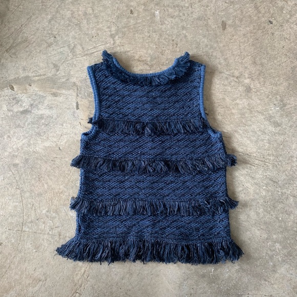 J.Crew  Collection Japanese Raffia Tank Indigo - Picture 5 of 5